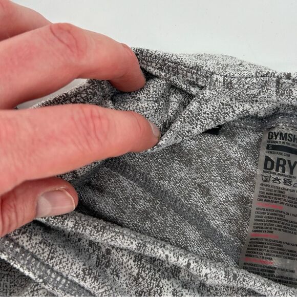 GYMSHARK Compression Fit Fleur Texture Leggings Charcoal Marl Grey Size Small - Picture 4 of 7